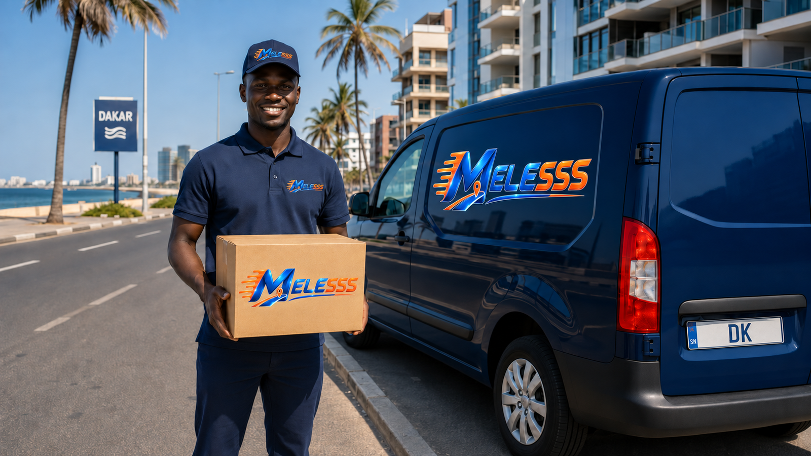 Mascotte officielle MELESSS pour le service de livraison